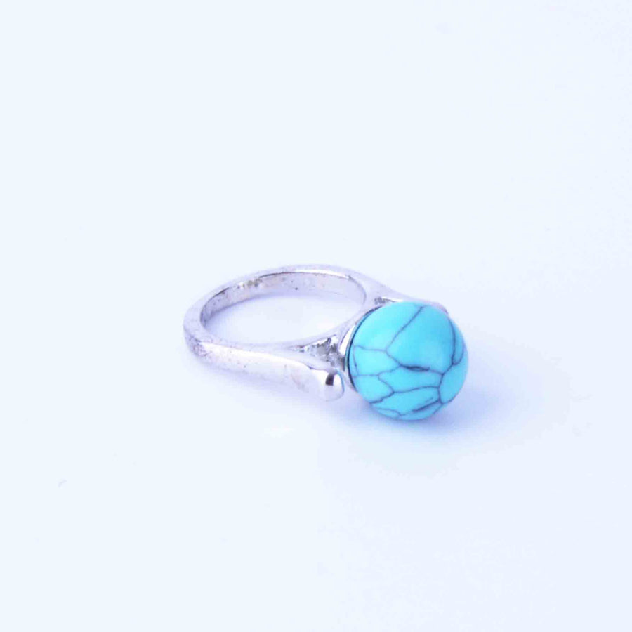 Boho gyűrű - Kék gömb