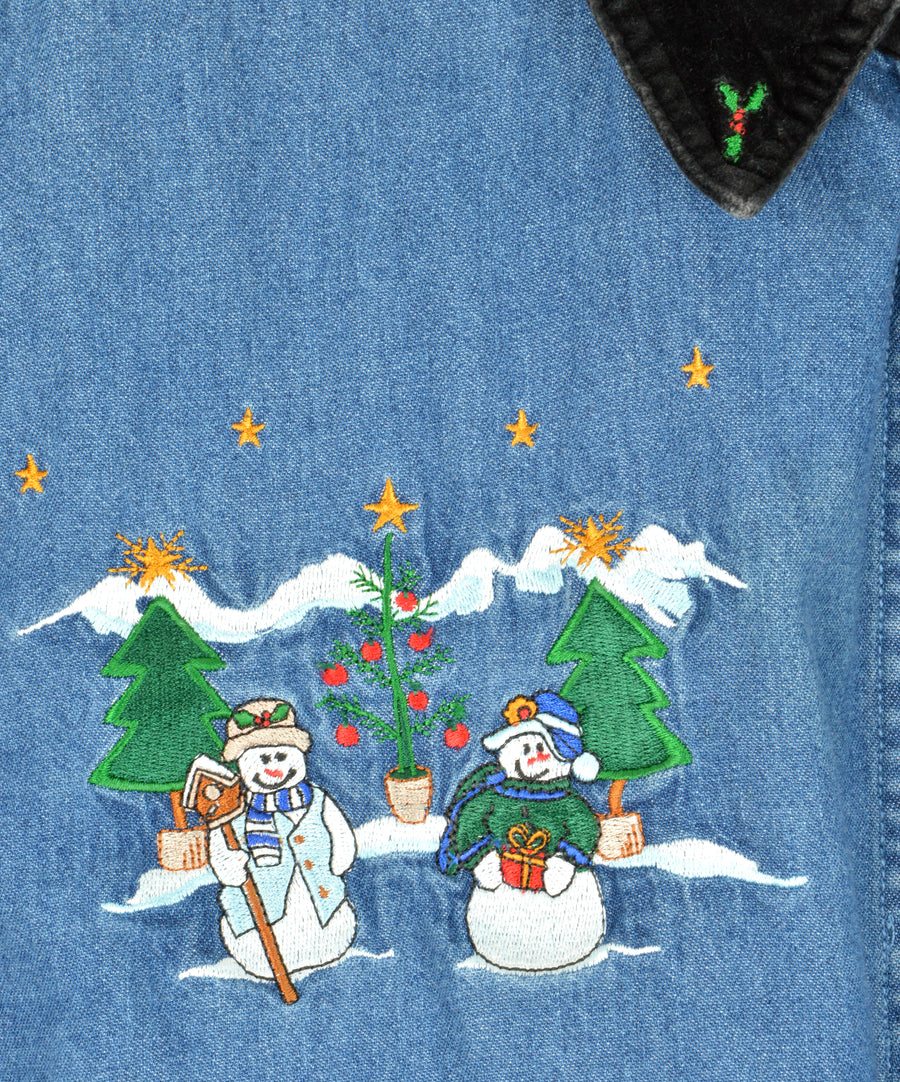 Vintage karácsonyi ing - Hóemberek