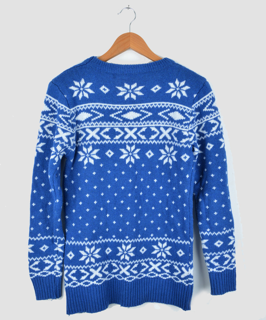 Vintage Christmas Sweater - Snowflakes