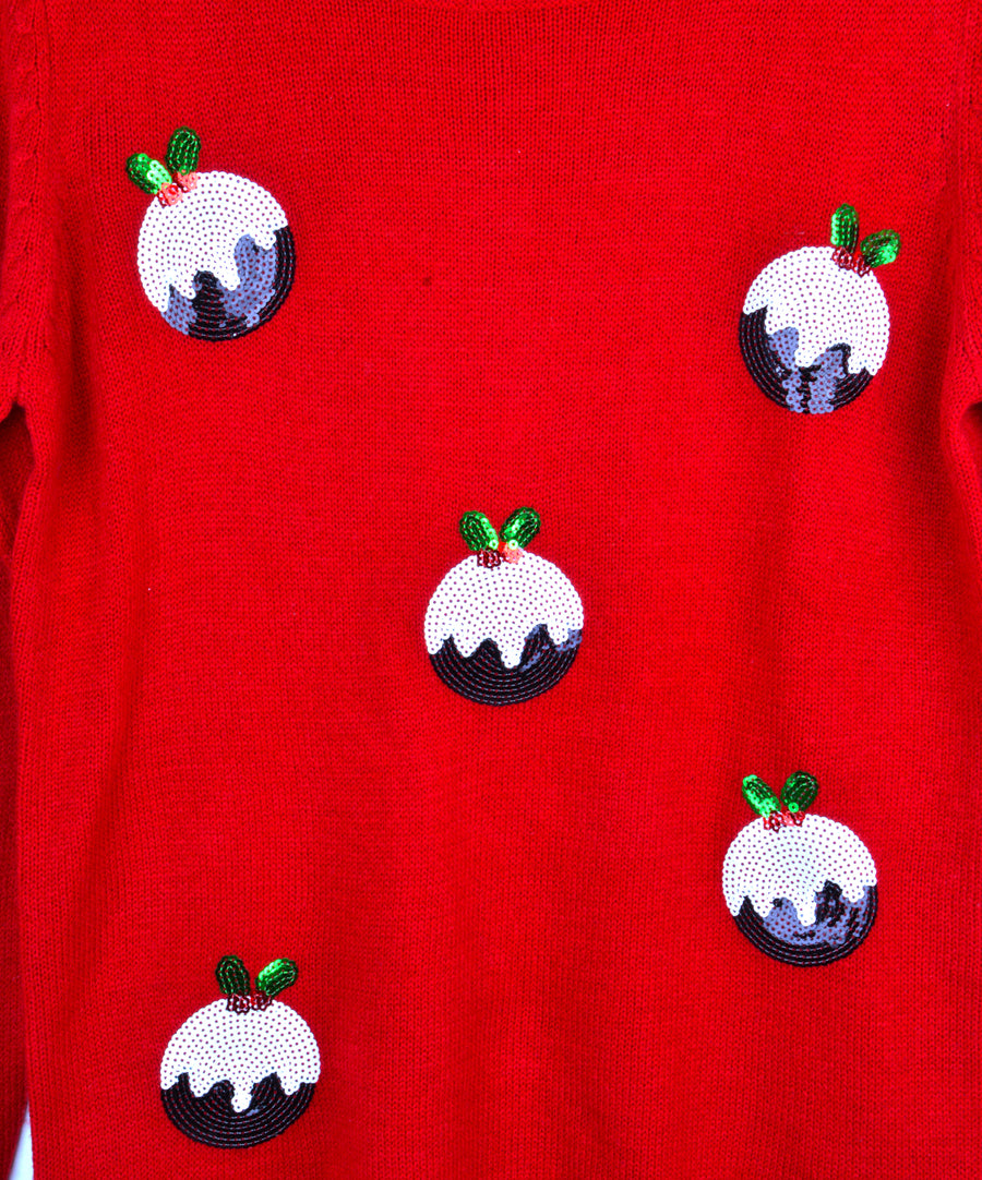 Vintage karácsonyi pulóver - Karácsonyfadíszek