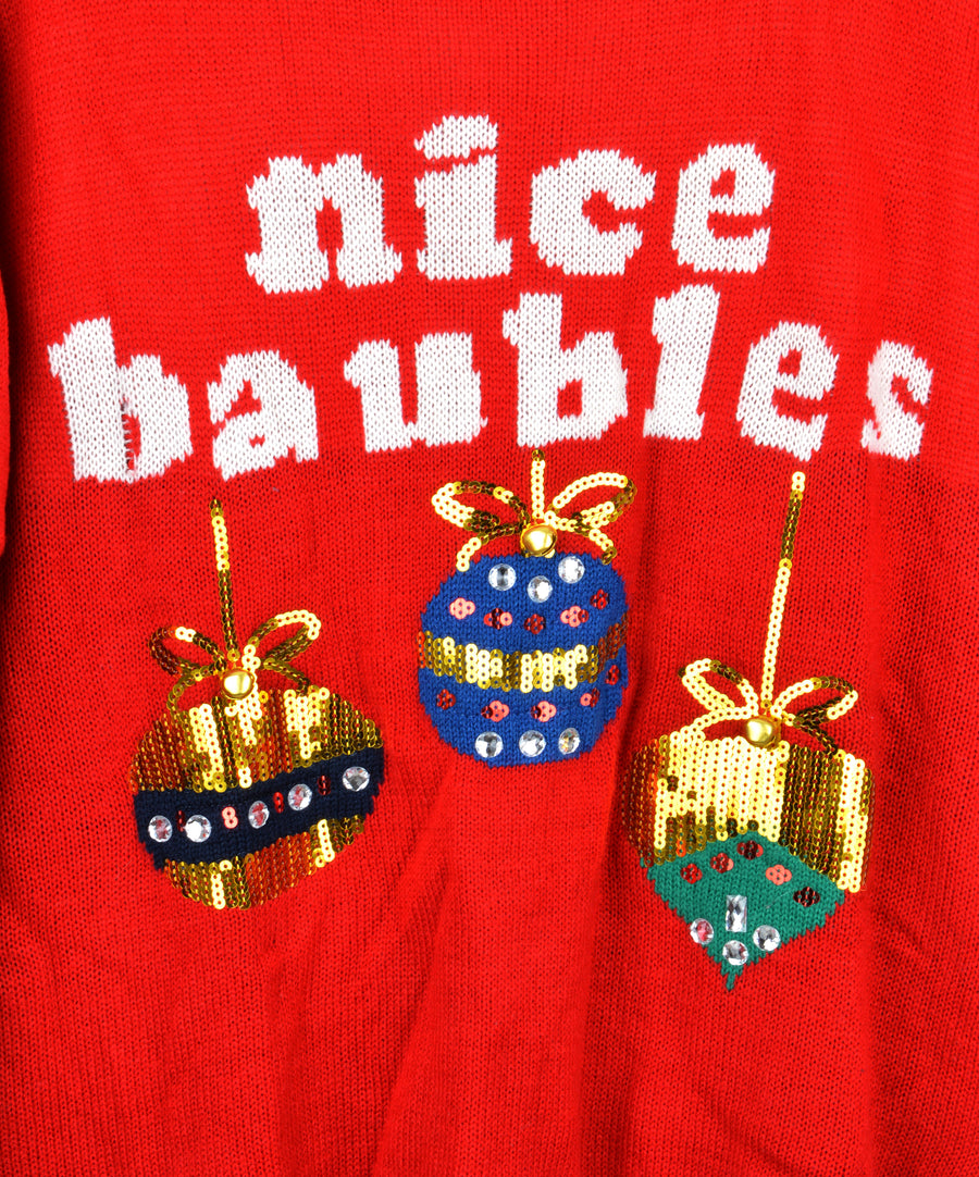 Vintage karácsonyi pulóver - Nice Baubles