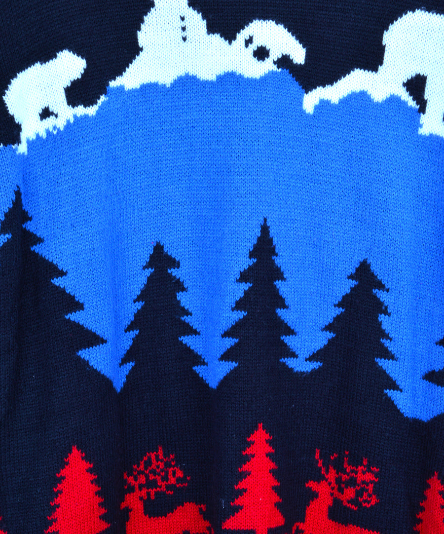 Vintage Christmas sweater - Winter landscape