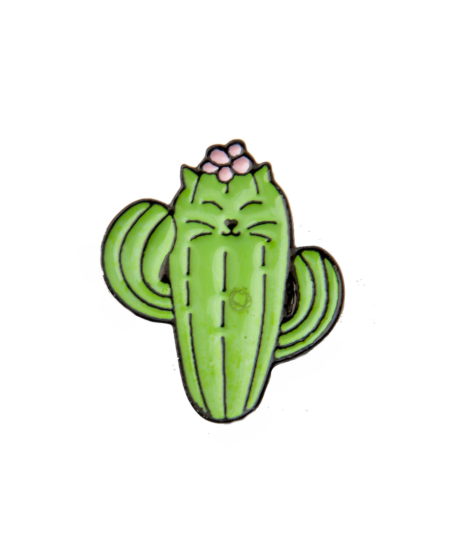Kitűző - Cica Kaktusz