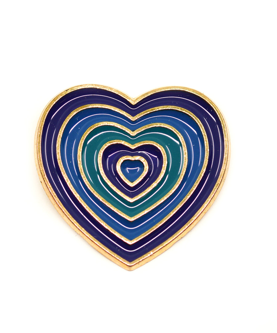 Pin - Layered Heart | Blue