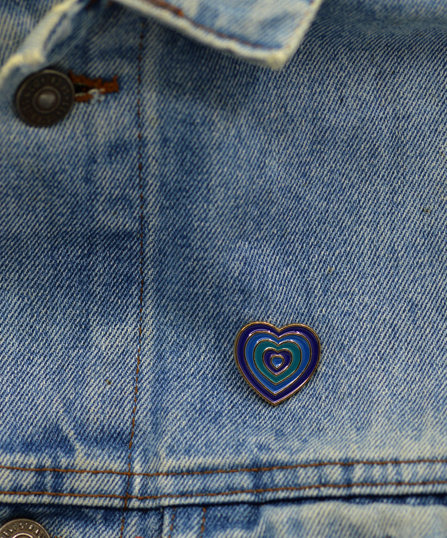 Pin - Layered Heart | Blue