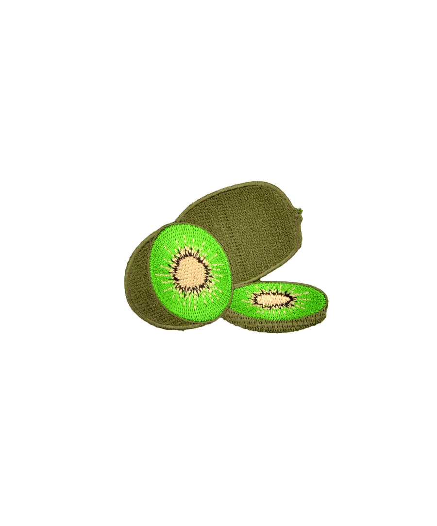 Kiwi formájú hímzett felvarró