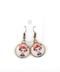 Közepes fülbevaló - Frida Kahlo IV Közepes fülbevaló - Frida Kahlo IV