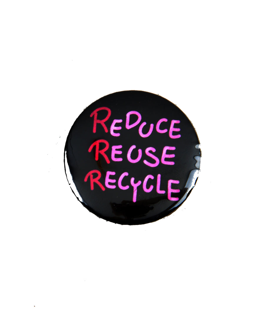 Smörgas kitűző - Reduce, reuse, recycle | fekete