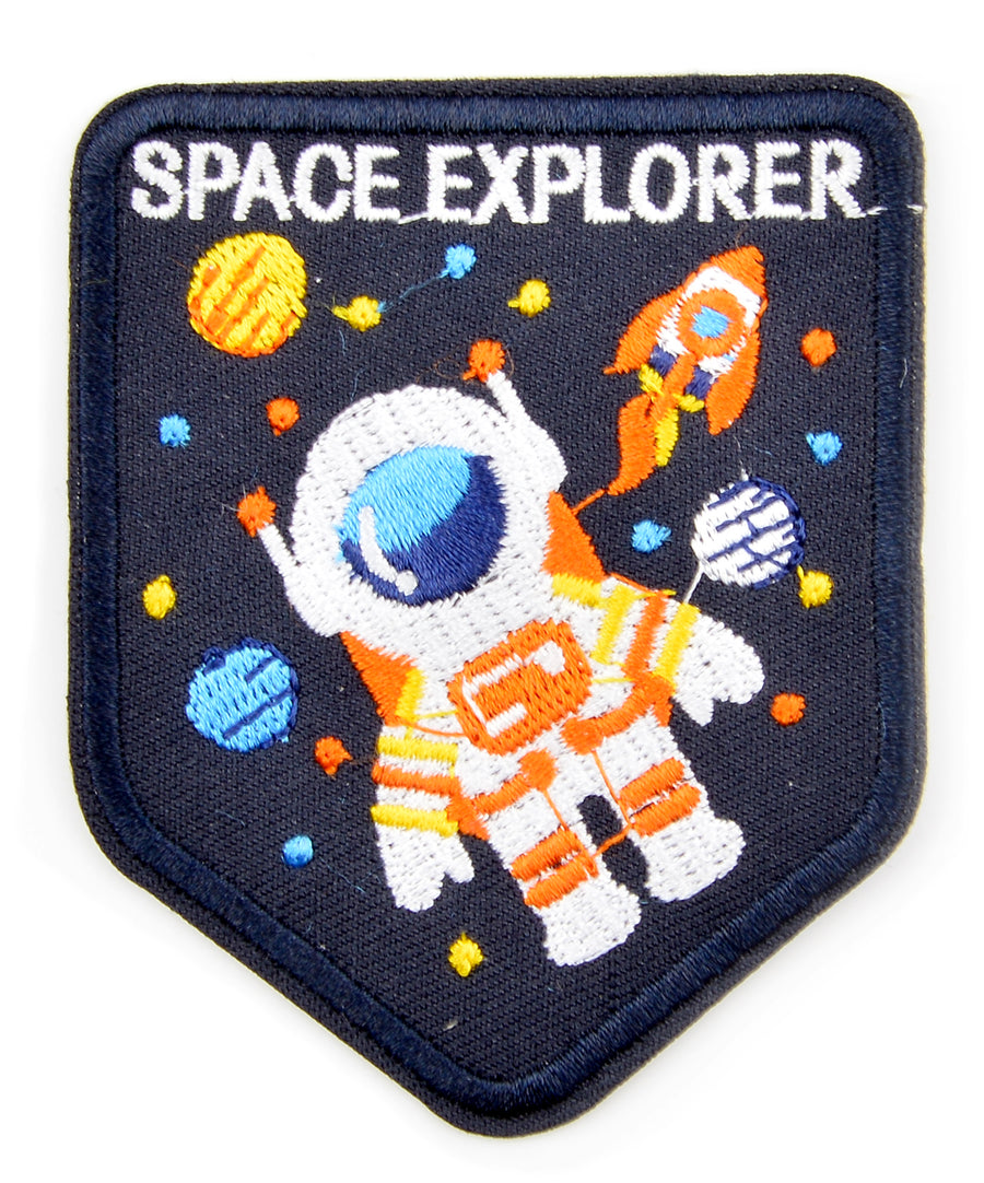 Space explorer űr mintás hímzett felvarró
