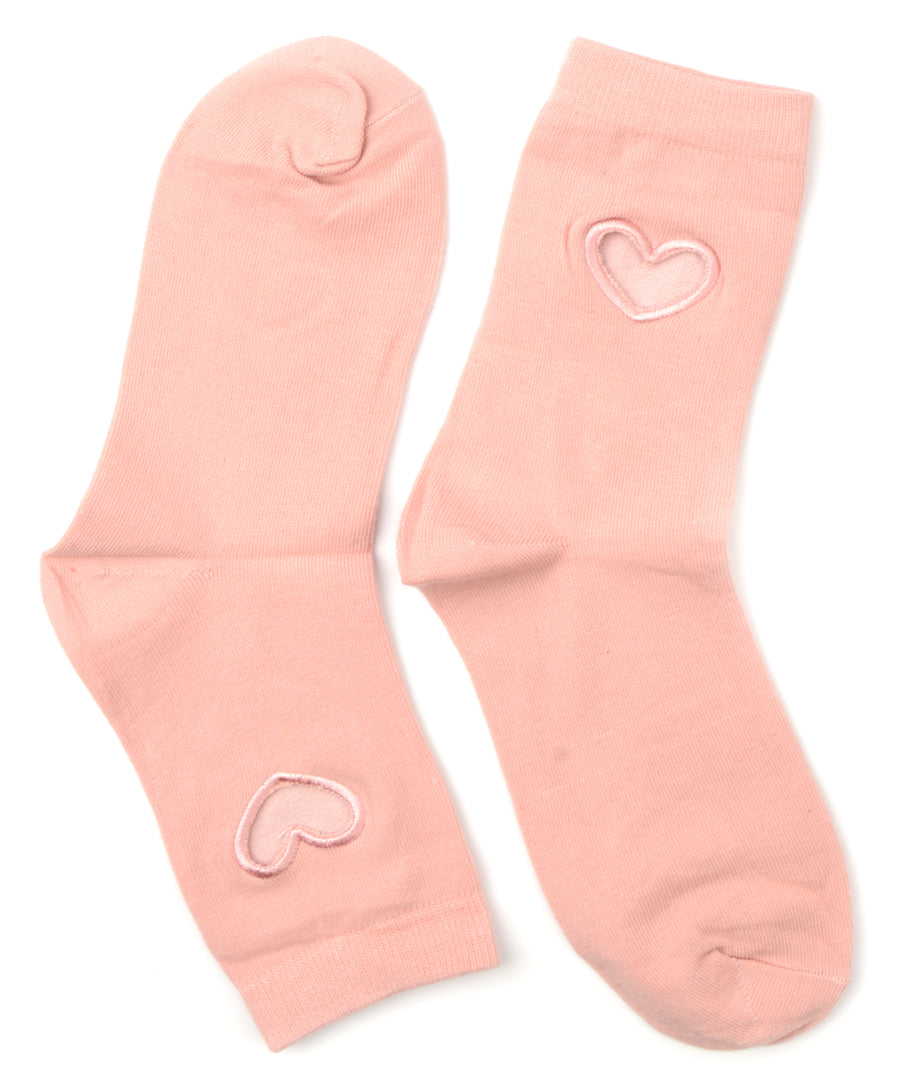 Rózsaszín szivecskés zokni
