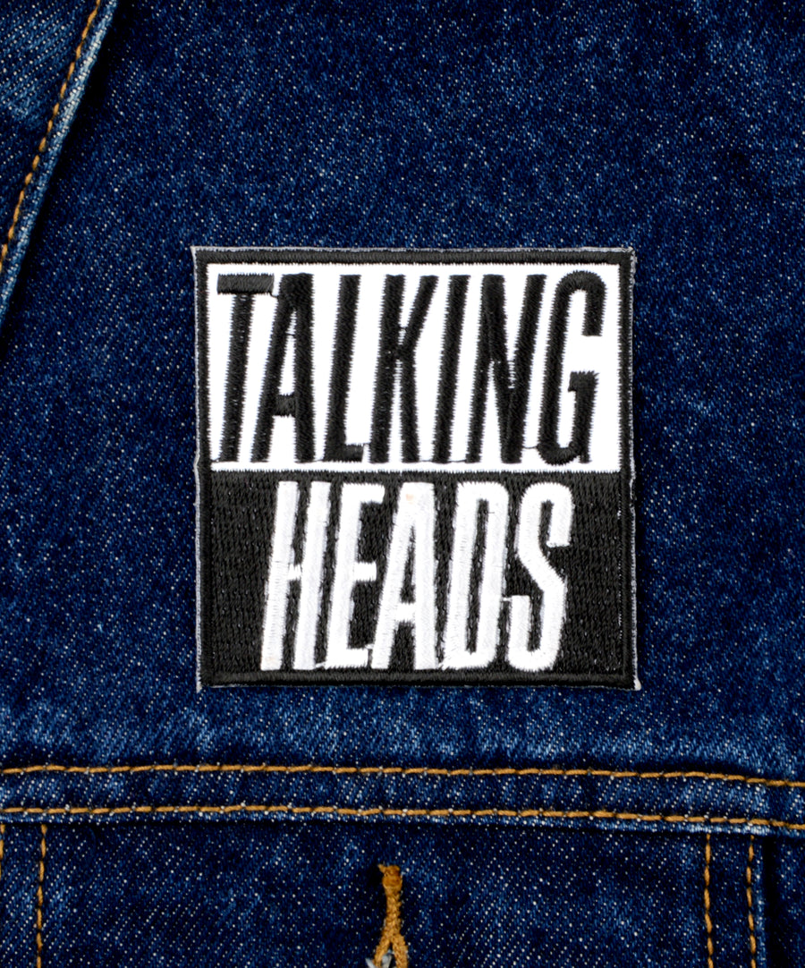 Talking Heads mintás hímzett felvarró