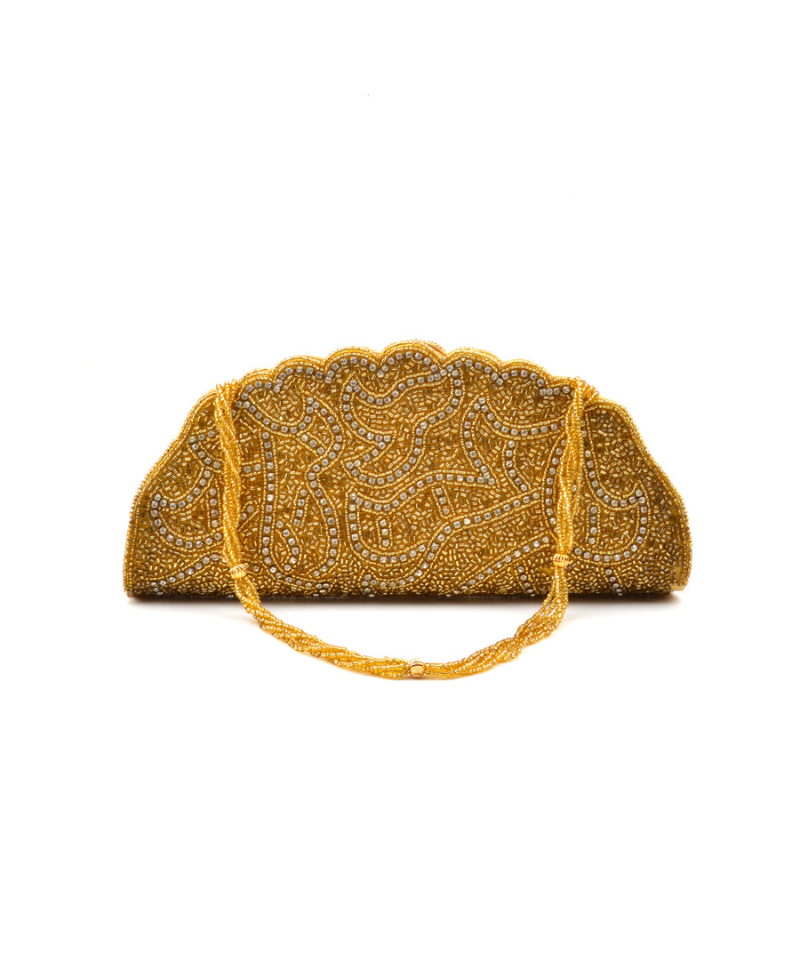 Vintage táska - Aranyszínű gyöngyös